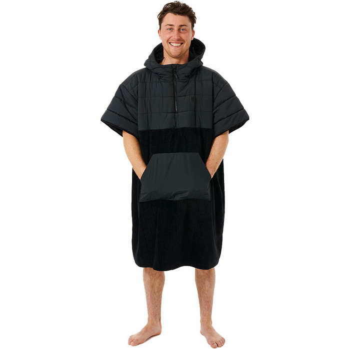 Black hooded poncho mens hotsell